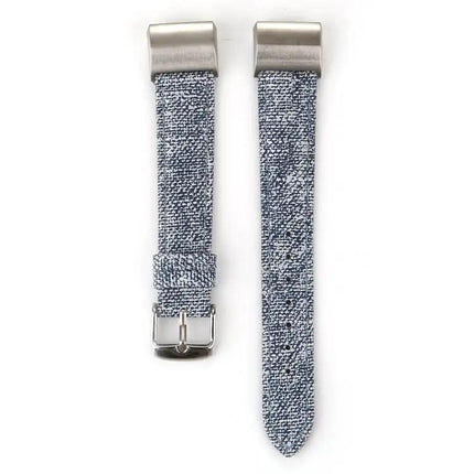 Leather Replacement Strap For Fitbit Charge 2 Denim Texture