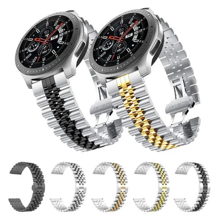 Five Beads Stainless Steel Watch Band Replacement 20mm 22mm