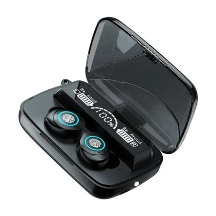 Wireless Earbuds With Charging Case For Commute And Workouts compact M17 earbuds with LED battery display and IPX7 fit