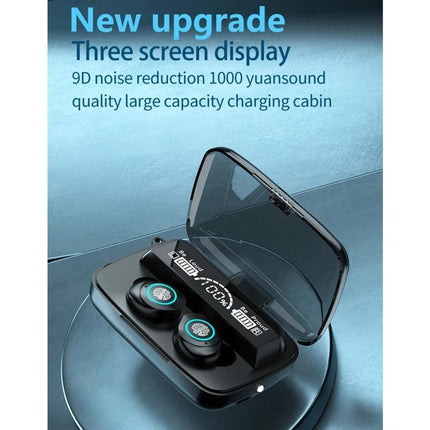 Wireless Earbuds With Charging Case For Commute And Workouts with LED battery display, IPX7 splash-resistant ergonomic fit