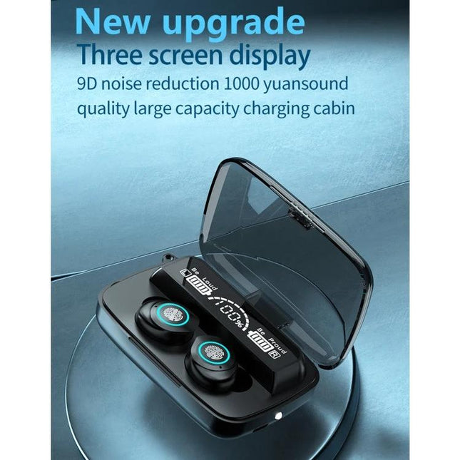 Wireless Earbuds With Charging Case For Commute And Workouts with LED battery display, IPX7 splash-resistant ergonomic fit