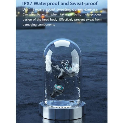Wireless Earbuds With Charging Case For Commute And Workouts IPX7 splash-resistant earbuds in charging case with LED battery display