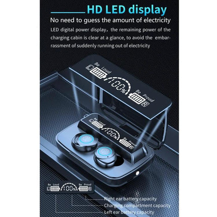 Wireless Earbuds With Charging Case For Commute And Workouts with LED battery display, IPX7 splash-resistant ergonomic fit