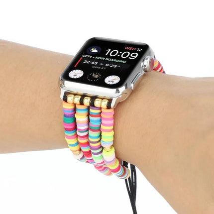 Bohemian Ceramic Beaded Apple Watch Band Strap 44mm 42mm