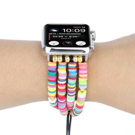 Bohemian Ceramic Beaded Apple Watch Band Strap 44mm 42mm
