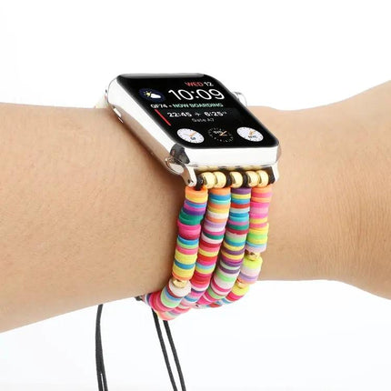 Bohemian Ceramic Beaded Apple Watch Band Strap 44mm 42mm