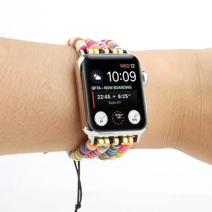 Bohemian Ceramic Beaded Apple Watch Band Strap 44mm 42mm