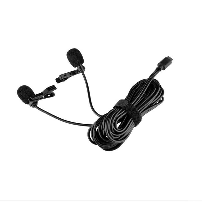 YELANGU Lavalier Microphone for Daily Interviews and Recordings – dual clip lavalier mics with long cable for clear hands-free interview and vlog audio