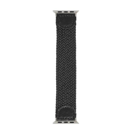 Braided Nylon Leather Watch Band For Apple Watch 38-44mm