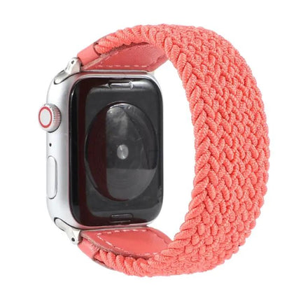 Braided Nylon Leather Watch Band For Apple Watch 38-44mm