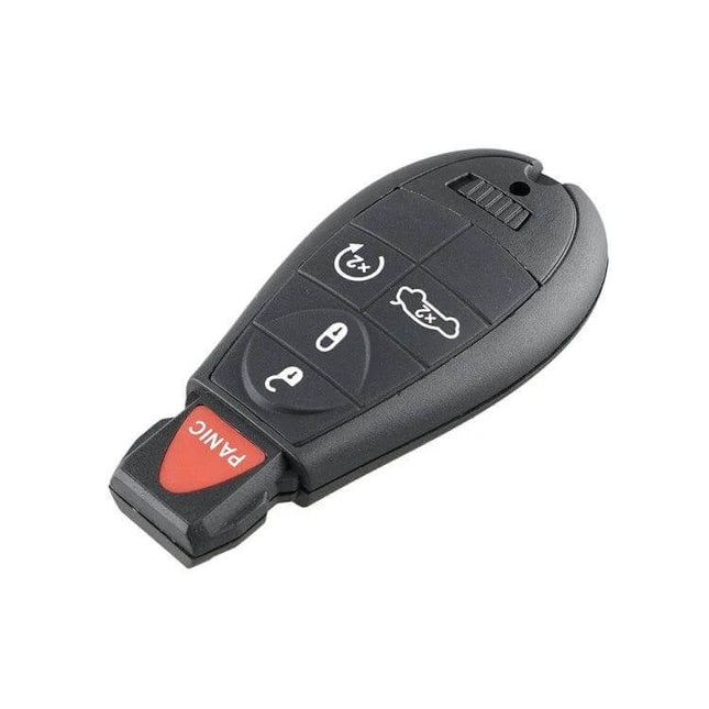 5-Button Remote Control Case for Dodge, Chrysler, and Jeep Vehicles - black replacement key fob case with panic button