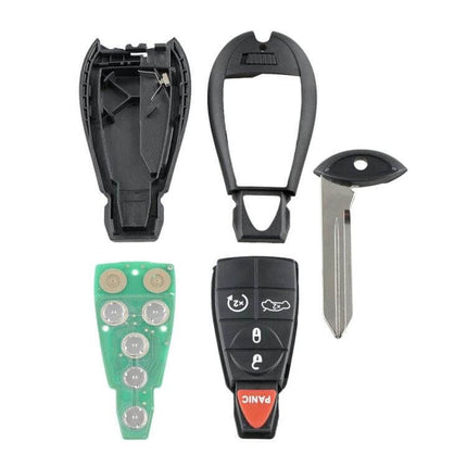 5-Button Remote Control Case for Dodge, Chrysler, and Jeep Vehicles replacement key shell with blade and buttons