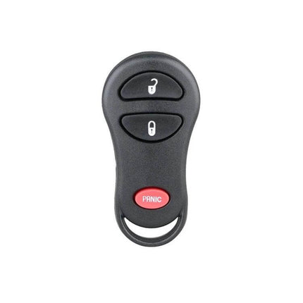 3-Button Car Remote Control for Dodge and Chrysler Vehicles black fob with lock unlock and red panic button replacement remote