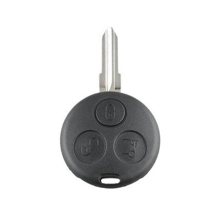 Replacement Car Key for Mercedes-Benz Smart with 3 Buttons - Black 3-button spare key for daily use and travel backup