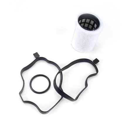 Crankcase Breather Separator Filter For BMW Vehicles - rubber exterior with sponge core, seals and OE LRF100150L 111277931644
