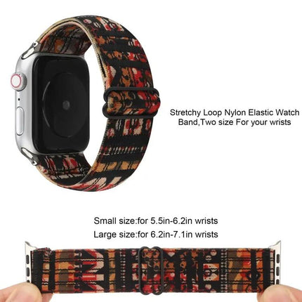 Ethnic Nylon Buckle Watch Band for Apple Watch 42/44/45mm