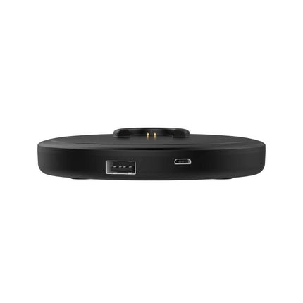 Bose Charging Stand For SoundLink Revolve Speaker Dock shown front view with USB and micro‑USB ports on tabletop