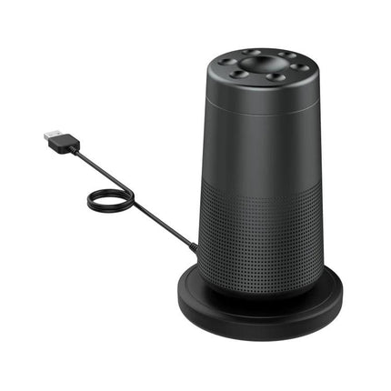 Bose Charging Stand For SoundLink Revolve Speaker Dock upright charging stand on desk with cable; tidy hands-free home charging display