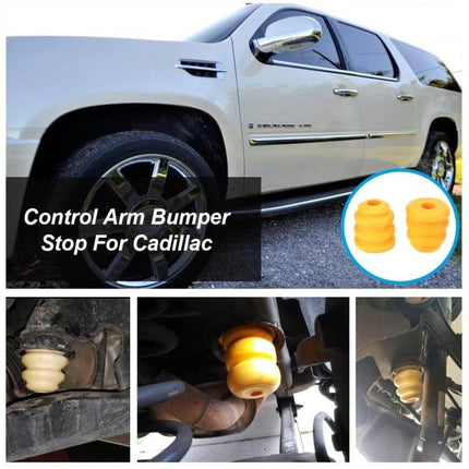 2-Pack Polyurethane Front Shock Absorber For Cadillac And Chevrolet installed on Cadillac control arm bumpers for improved ride comfort