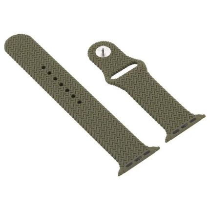 Woven Silicone Snap Watch Band For Apple Watch 38/40/41/42mm