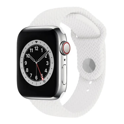 Woven Silicone Snap Watch Band For Apple Watch 38/40/41/42mm