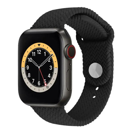 Woven Silicone Snap Watch Band For Apple Watch 38/40/41/42mm