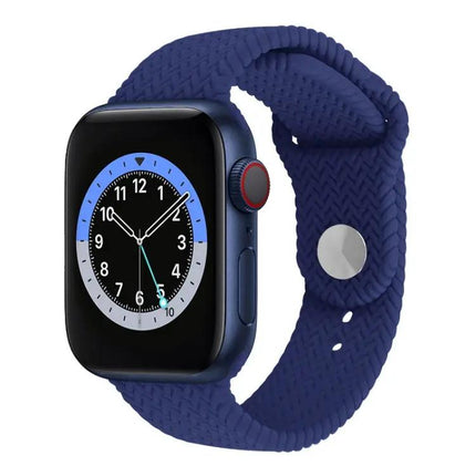 Woven Silicone Snap Watch Band For Apple Watch 38/40/41/42mm