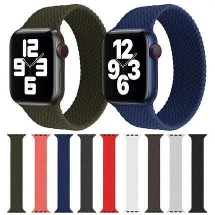 Silicone Woven Single-Turn Apple Watch Band 38/40/41/42/44mm