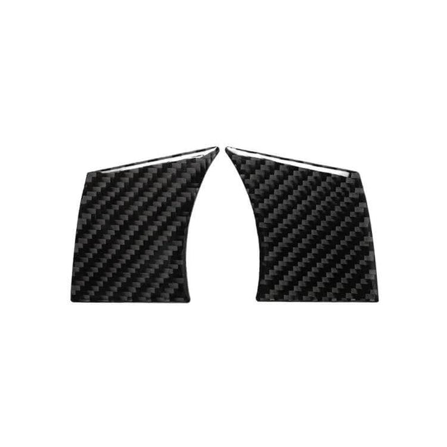Carbon Fiber Steering Wheel Decorative Sticker for Nissan 350Z 2006-2009 - pair of black carbon fiber interior trim decals