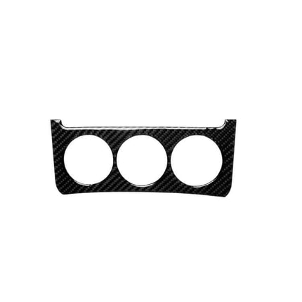 Carbon Fiber Decorative Sticker for Nissan 350z Console — carbon fiber triple-gauge console trim, peel-and-stick interior upgrade for 2006-2009 models