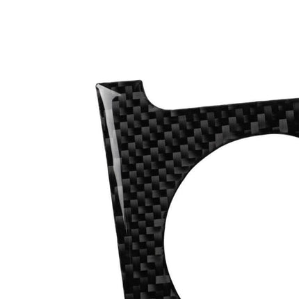 Carbon Fiber Decorative Sticker for Nissan 350z Console - close-up of black carbon fiber texture and peel-and-stick console trim