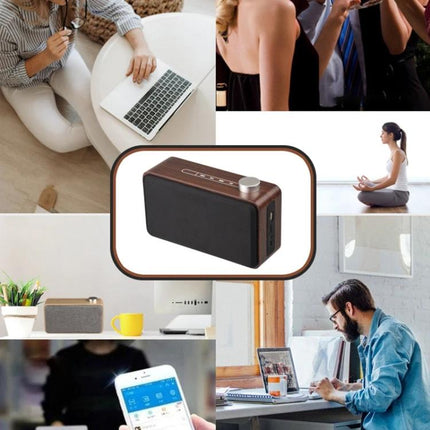 Compact Bluetooth Speaker For Home And Travel With Portable Design with metal tuning knob, touch controls and wireless wired inputs
