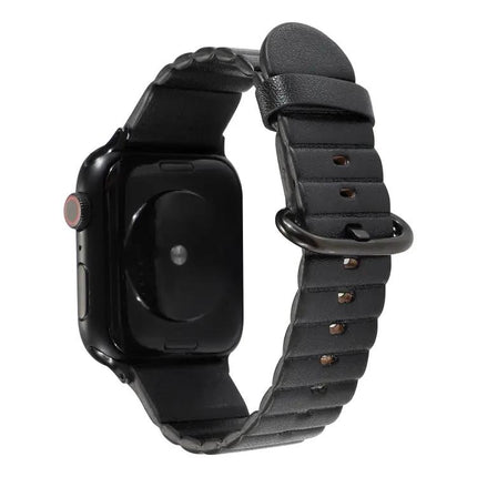 Leather Loop Stripe Replacement Strap for Apple Watch 41/44mm