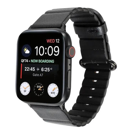 Leather Loop Stripe Replacement Strap for Apple Watch 41/44mm