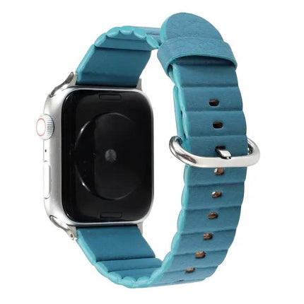 Leather Loop Stripe Replacement Strap for Apple Watch 41/44mm