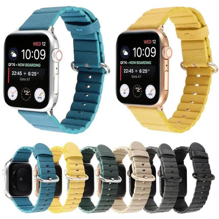 Leather Loop Stripe Replacement Strap for Apple Watch 41/44mm