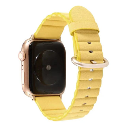 Leather Loop Stripe Replacement Strap for Apple Watch 41/44mm