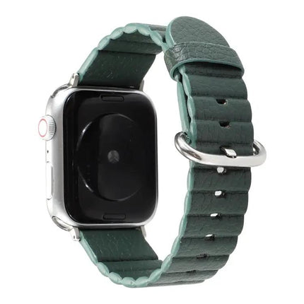 Leather Loop Stripe Replacement Strap for Apple Watch 41/44mm