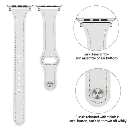Leather Replacement Watch Band For Apple Watch 41mm 45mm