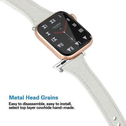 Leather Replacement Watch Band For Apple Watch 41mm 45mm