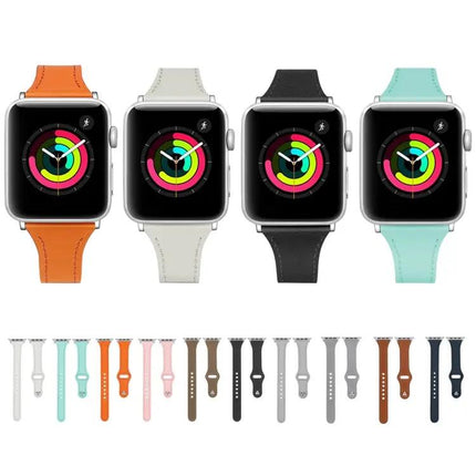 Leather Replacement Watch Band For Apple Watch 41mm 45mm
