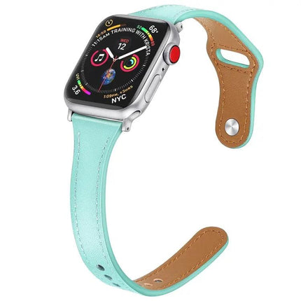 Leather Replacement Watch Band For Apple Watch 41mm 45mm