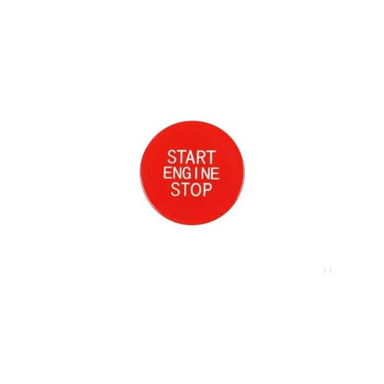 Push Button Start For BMW Three Series Car Interior Accessory red round start engine stop button close-up