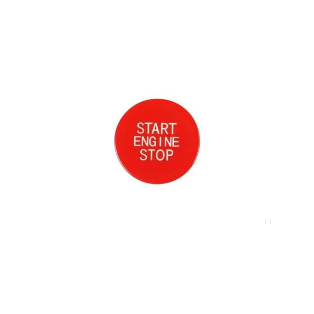 Push Button Start For BMW Three Series Car Interior Accessory red round start engine stop button close-up