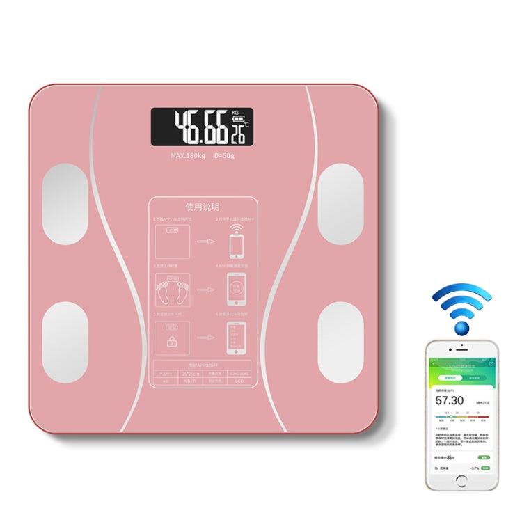 Smart Digital Body Composition Scale with LCD Display and Multiple Measurement Functions Pink Battery Version