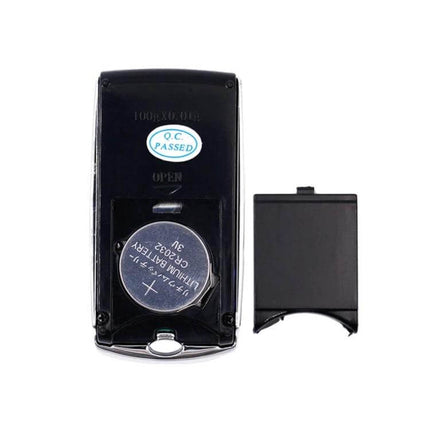 Car Key Shaped Pocket Jewelry Scale for Everyday Weighing compact black mini scale with CR2032 battery and open battery cover