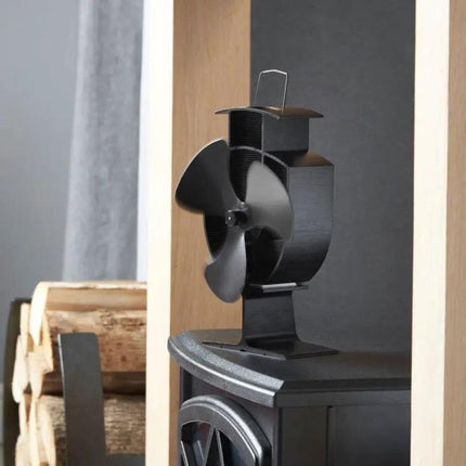 Heat-Powered Fireplace Fan for Efficient Stove Heat Distribution