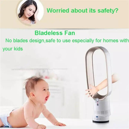 16 Inch Leafless Desk Fan With Remote For Home And Office