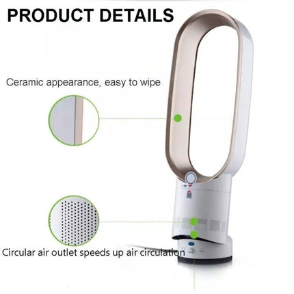 16 Inch Leafless Desk Fan With Remote For Home And Office