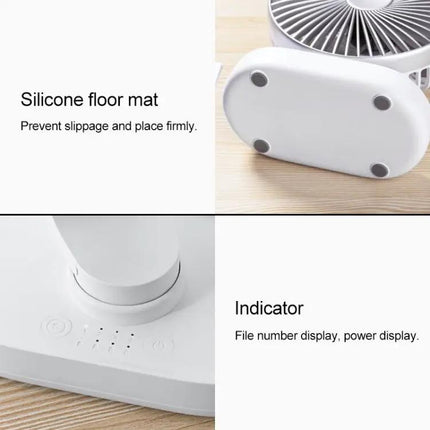 Rechargeable Desktop Oscillating Fan With Four Speeds